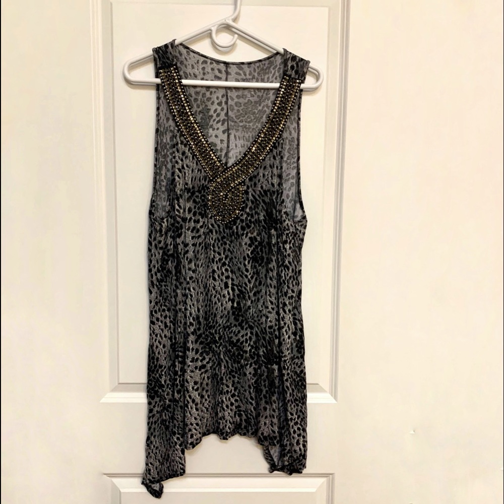 Lane Bryant Leopard and Sequin Tank Top -22/24